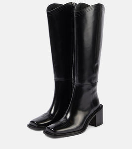 Souliers Martinez Samanta 70 polished leather knee-high boots