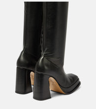 Souliers Martinez Velvet 100 faux leather over-the-knee boots