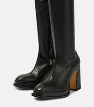 Souliers Martinez Velvet 100 faux leather over-the-knee boots