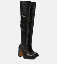 Souliers Martinez Velvet 100 faux leather over-the-knee boots
