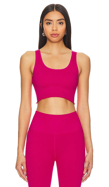 Spiritual Gangster Amor Crop Tank in Fuchsia - Débardeur court Spiritual Gangster Amor en fuchsia - 紫红色精神黑帮装甲作物坦克 - Spirituelles Gangster-Amor-Crop-Tanktop in Fuchsia - Spiritual Gangster Amor 크롭 탱크(자홍색) - Canotta spirituale Gangster Amor Crop in fucsia