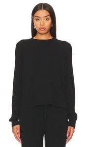 Spiritual Gangster Boxy Chenille Sweater in Black - Spiritual Gangster Boxy Chenille Pull en noir - Spiritual Gangster 黑色宽松雪尼尔毛衣 - Spiritual Gangster Boxy Chenille Pullover in Schwarz - Spiritual Gangster 박시 셔닐 스웨터블랙 색상 - Maglione in ciniglia squadrato da gangster spirituale in nero