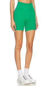 Spiritual Gangster Love Sculpt Biker Short in Green