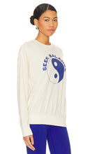 Spiritual Gangster Seek Balance Relaxed Savasana Sweatshirt in White
