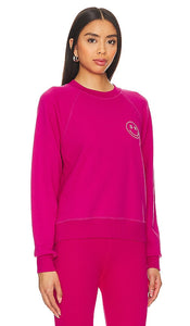 Spiritual Gangster Sg Smiley Forever Crew in Fuchsia
