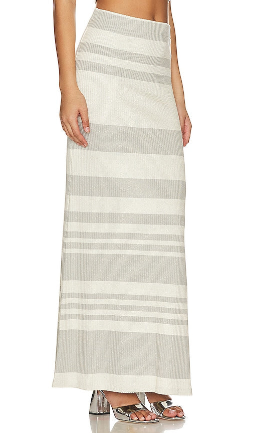 Splendid Coco Metallic Skirt in Neutral