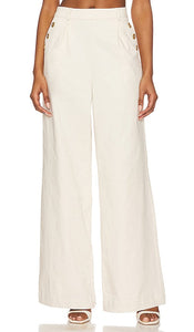 Splendid x Rachelove Sailor Wide-Leg Pant in Ivory - Pantalon large marin Splendid x Rachelove en ivoire - Splendid x Rachelove 象牙色水手阔腿裤 - Splendid x Rachelove Sailor Wide-Leg-Hose in Elfenbein - Splendid x Rachelove 세일러 와이드 레그 팬츠 - Splendidi pantaloni a gamba larga da marinaio x Rachelove in avorio