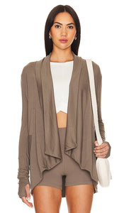 Splits59 Celine Fleece Cardigan in Taupe - Cardigan polaire Splits59 Céline en taupe - Splits59 Celine 灰褐色抓绒开衫 - Splits59 Celine Fleece-Cardigan in Taupe - Splits59 Celine 플리스 가디건 - Cardigan in pile Splits59 Celine in tortora