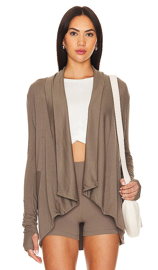 Splits59 Celine Fleece Cardigan in Taupe - Cardigan polaire Splits59 Céline en taupe - Splits59 Celine 灰褐色抓绒开衫 - Splits59 Celine Fleece-Cardigan in Taupe - Splits59 Celine 플리스 가디건 - Cardigan in pile Splits59 Celine in tortora