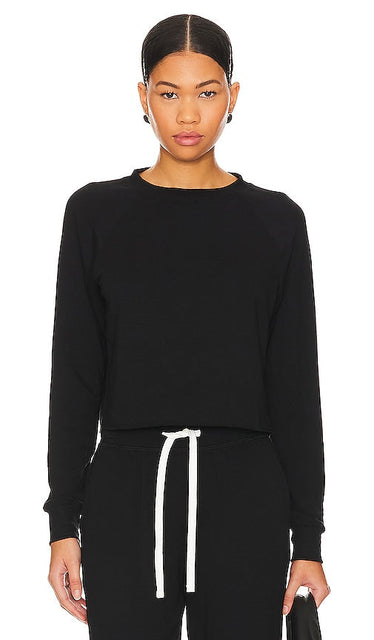 Splits59 Warm Up Crop Sweatshirt in Black - Splits59 - Sweat-shirt court d'échauffement en noir - Splits59 黑色热身短款运动衫 - Splits59 Warm Up Crop Sweatshirt in Schwarz - Splits59 워밍업 크롭 스웨트셔츠 색상은 블랙 색상입니다. - Felpa corta da riscaldamento Splits59 in nero
