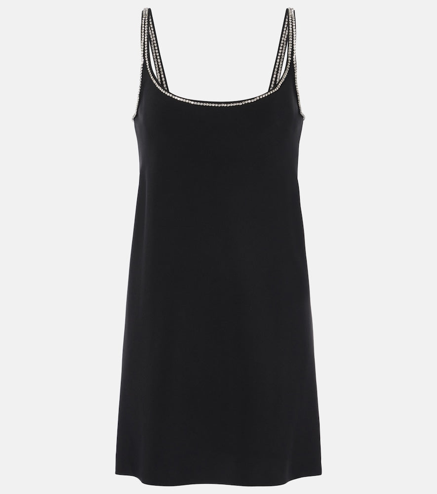 Sportmax Abetone1234 embellished cady slip dress. Sportmax Abetone1234 缀饰绉纱吊带裙