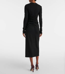 Sportmax Acline wool and cotton-blend maxi dress