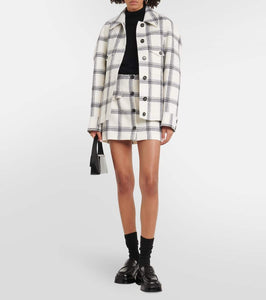 Sportmax Assenzi checked virgin wool shirt jacket