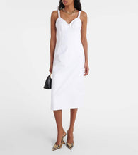 Sportmax Cotton bustier midi dress