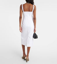 Sportmax Cotton bustier midi dress