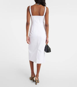 Sportmax Cotton bustier midi dress