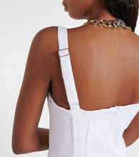 Sportmax Cotton bustier midi dress