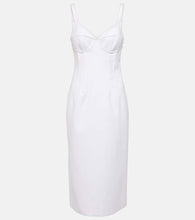 Sportmax Cotton bustier midi dress