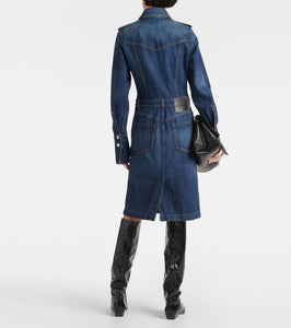 Sportmax Denim midi dress