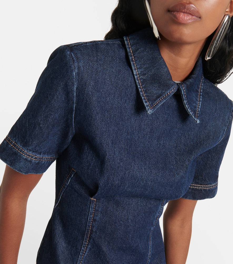 Sportmax Douglas denim polo dress