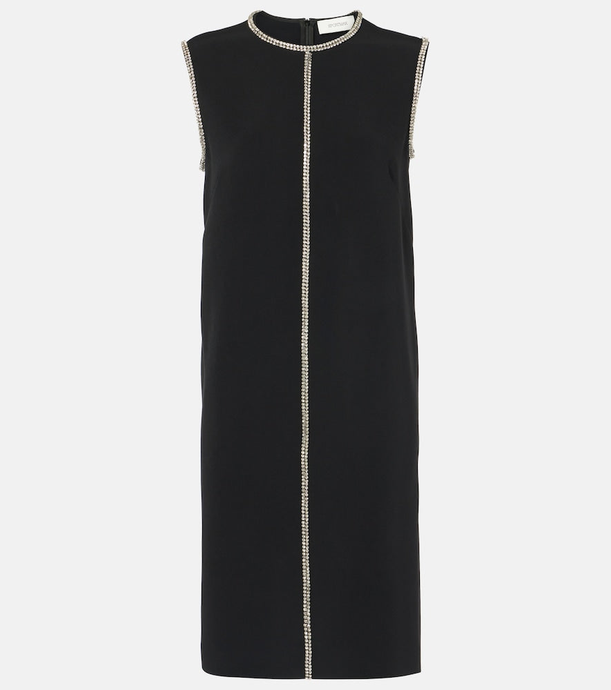 Sportmax Earry embellished cady minidress. Sportmax 耳环装饰绉纱迷你连衣裙