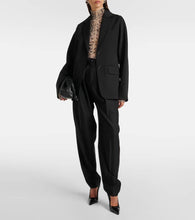 Sportmax Ecru oversized virgin wool blazer