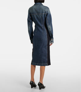 Sportmax Fiorito denim midi dress