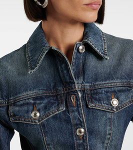 Sportmax Fiorito denim midi dress