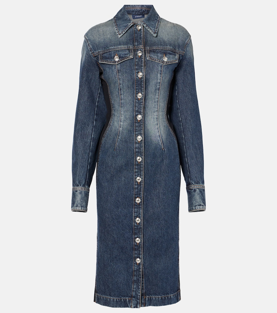 Sportmax Fiorito denim midi dress. Sportmax Fiorito 牛仔中长连衣裙