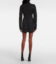 Sportmax Rhinestone-embellished jersey minidress