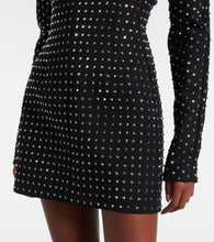 Sportmax Rhinestone-embellished jersey minidress