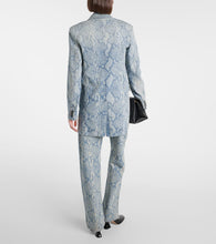 Sportmax Snake-effect denim blazer