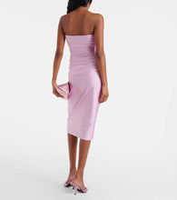 Sportmax Strapless jersey midi dress