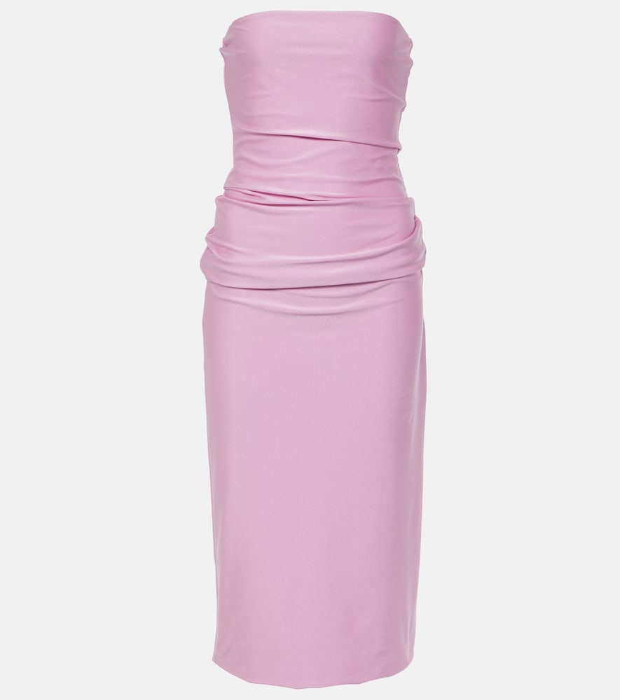 Sportmax Strapless jersey midi dress. Sportmax 无肩带针织中长连衣裙