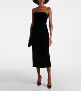 Sportmax Velvet bustier dress