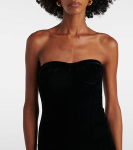 Sportmax Velvet bustier dress