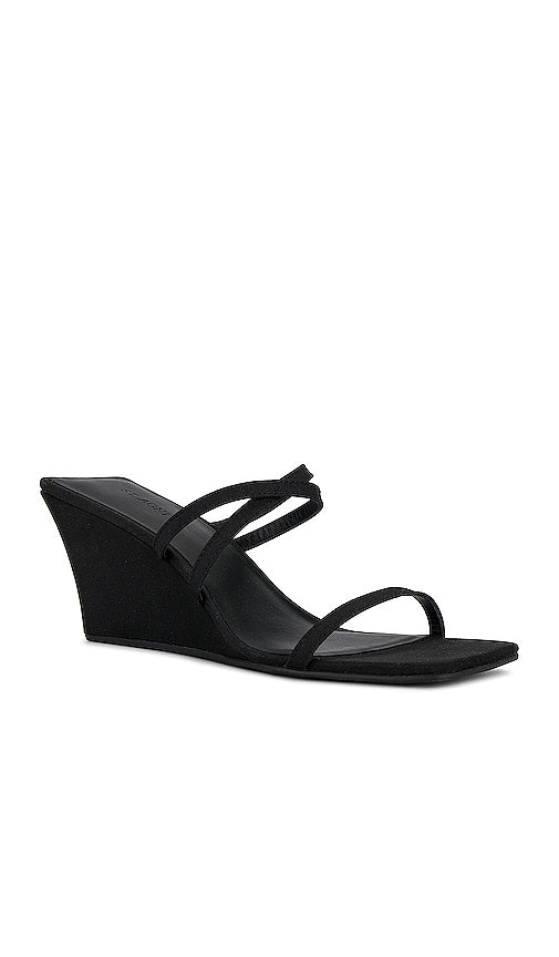 St. Agni Cross Strap Wedge in Black
