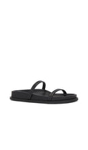 St. Agni Fine Double Strap Slide in Black