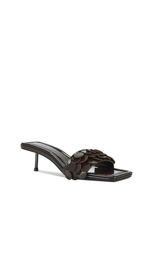 St. Agni Paillette Kitten Heel in Chocolate