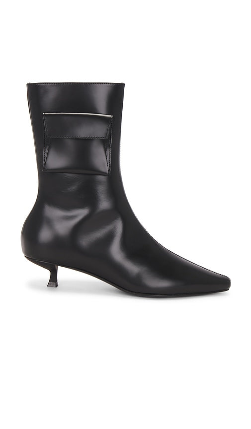 St. Agni Petit Pouch Boot in Black | Black Ankle Boots for Women
