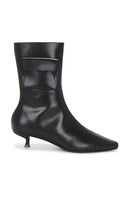 St. Agni Petit Pouch Boot in Black | Black Ankle Boots for Women