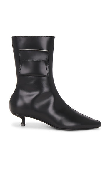 St. Agni Petit Pouch Boot in Black | Black Ankle Boots for Women