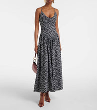 Staud Dena gathered cotton poplin midi dress