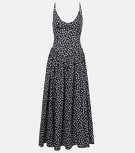 Staud Dena gathered cotton poplin midi dress
