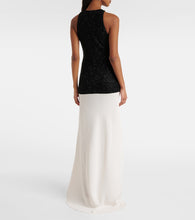 Staud Gabrielle beaded Crêpe gown