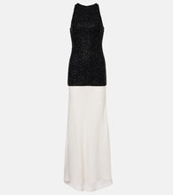 Staud Gabrielle beaded Crêpe gown