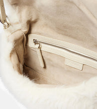 Staud Harlow faux fur shoulder bag