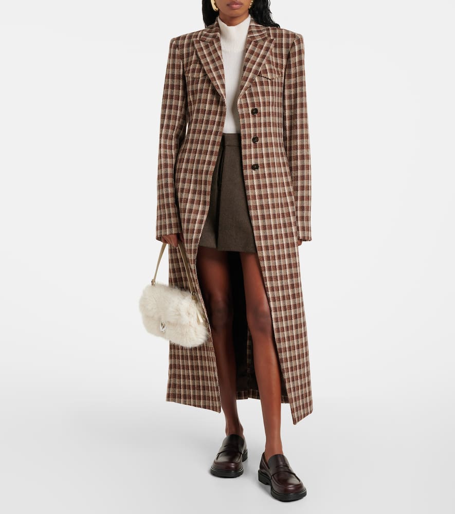 Staud Harlow faux fur shoulder bag