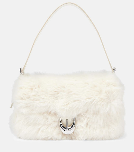 Staud Harlow faux fur shoulder bag. Shop Staud Shoulder Bags for women now.