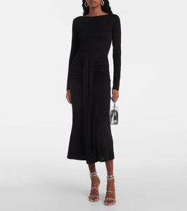 Staud Ruched jersey midi dress